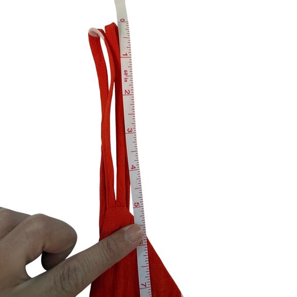 Free People Dream Big Polka Dot Jumpsuit Small Red Wide Leg Flowy Boho - Picture 6 of 9